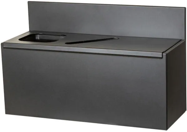 Sorteringsstation med 3 innerbehållare 3x15L svart